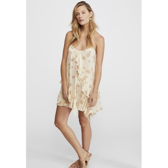 Free People Sunlit Printed Seashell Mini Dress - Picture 6 of 7